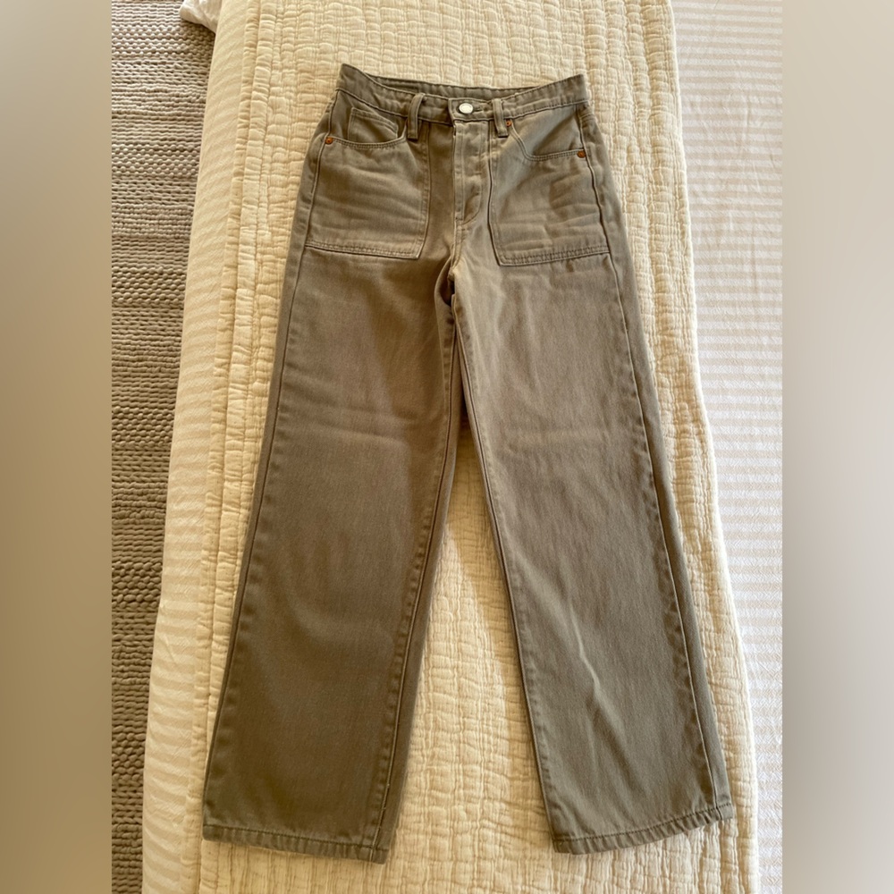 BLANK NYC sage green denim pants
